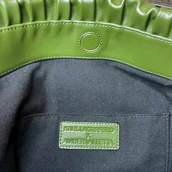 Karl Lagerfeld x Amber Valletta Cactus Vegan Leather Shoulder Bag 🌵 - Picture 9 of 16